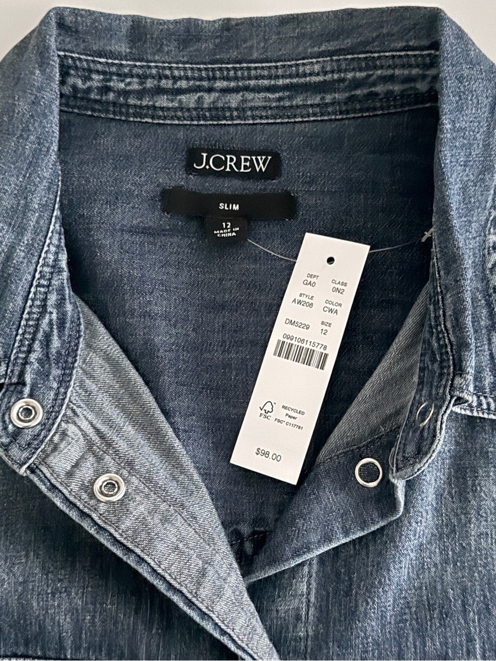 J. Crew Slim-Fit Chambray Shirt - Picture 9 of 14